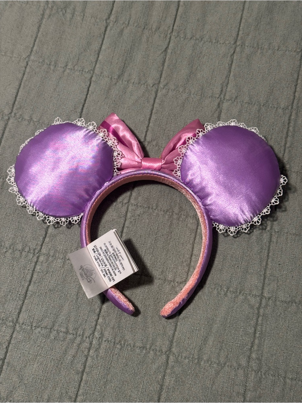 Disney Purple and Gold Rapunzel Minnie Ears Headband - Picture 2 of 2